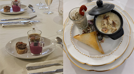 Table d'hôtes avec des produits de saison 